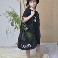 Loud Black Fringed T-Shirt Dress