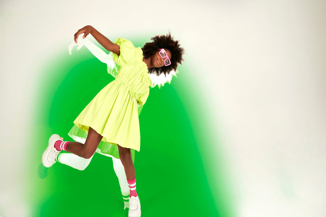 Pinko Lime Poplin Dress  Ladida