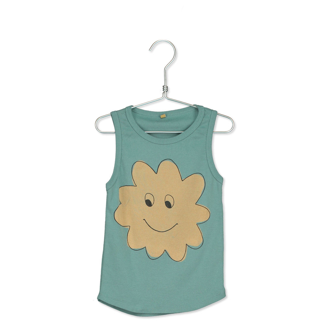 LotieKids tees LotieKids Light Blue Big Smiley Cloud Tank Top