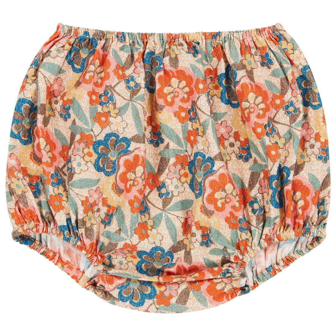 Caramel Vintage Floral Print Lotus Baby