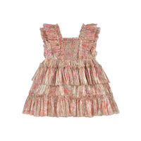 Louise Misha dresses Louise Misha Khaki Multi Flowers Oceane Dress