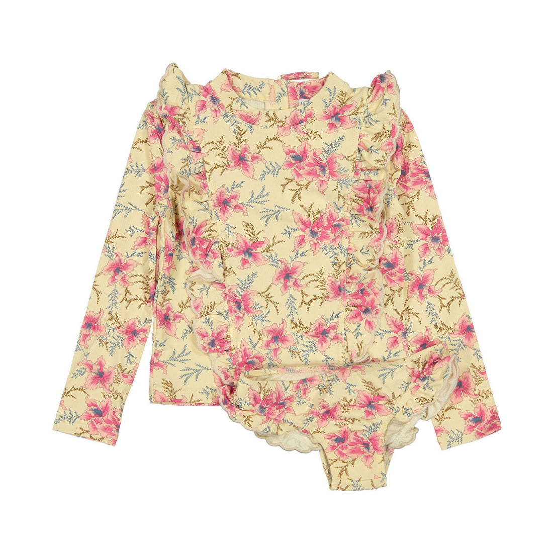 Louise Misha swim Louise Misha Raspberry Flowers Yanika Uv Protective Set