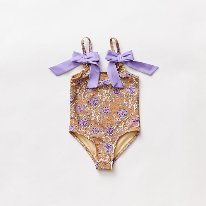 Pink Chicken Brown Goa Floral Lulu Suit