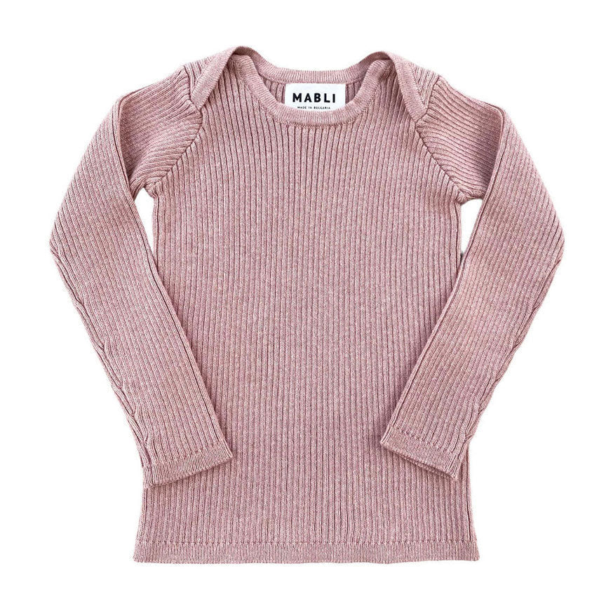 Mabli knitwear Mabli Rosy Ebrill Skinny Rib Pullover