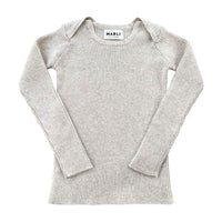 Mabli knitwear Mabli Sand Ebrill Skinny Rib Pullover