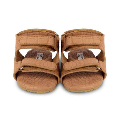 Donsje Camel Croco Leather Mado Exclusive Baby Sandals