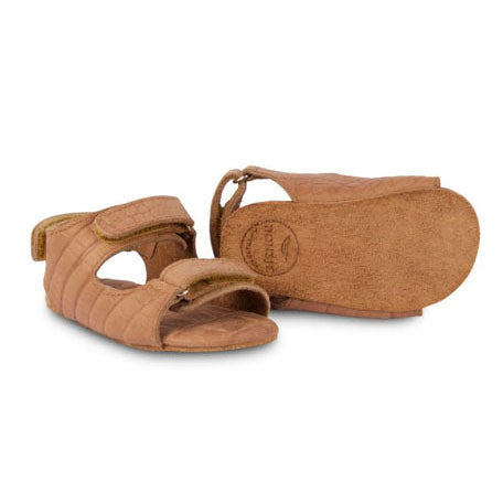 Donsje Camel Croco Leather Mado Exclusive Baby Sandals