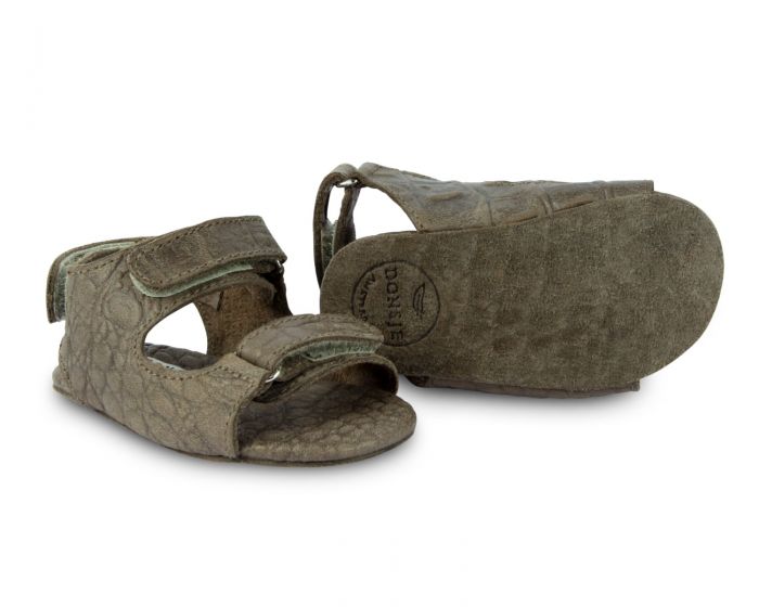 Donsje Stone Croco Leather Mado Exclusive Baby Sandals