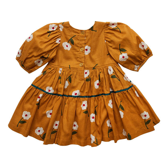Pink Chicken Maribelle Dress - Gold Flower