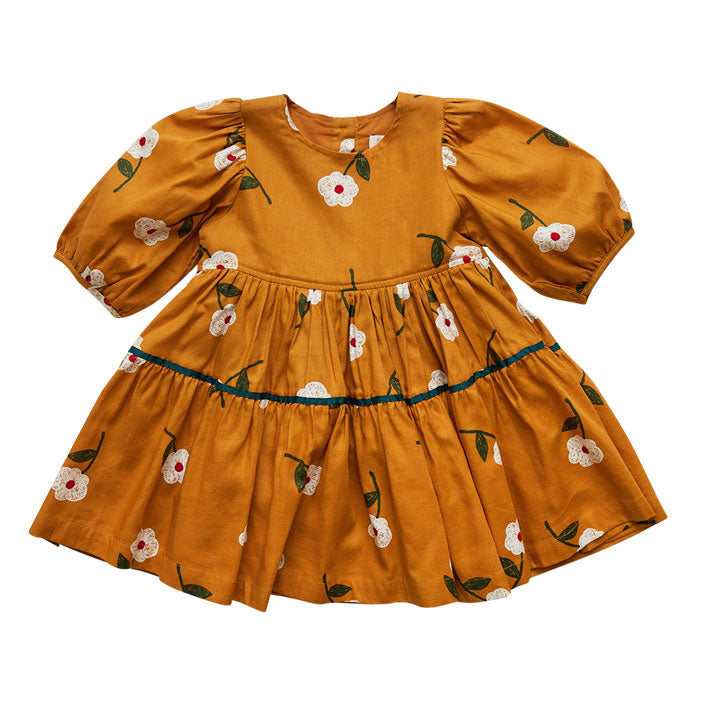 Pink Chicken Maribelle Dress - Gold Flower
