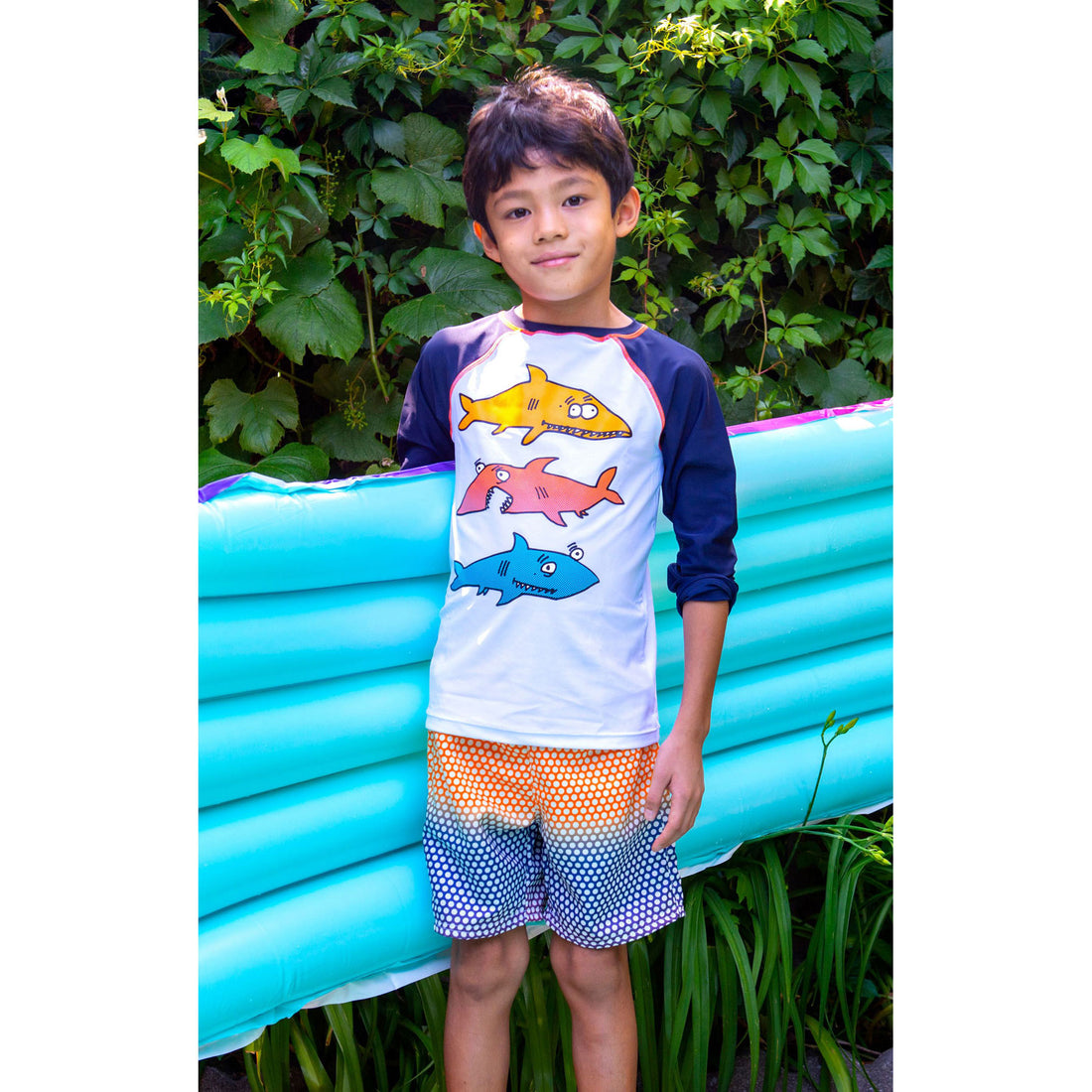 Appaman Dots Mid Length Swim Trunks