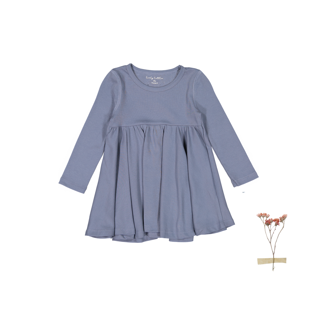 Lovely Littles The Blossom Long Sleeve Dress -Midnight