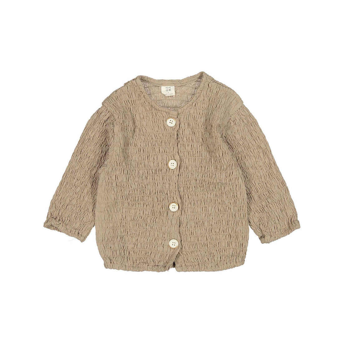 MIMI MARKET blouses Mimi Market Dark Beige Biscuit Blouse