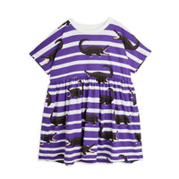 Mini Rodini dresses Mini Rodini Crocodiles Aop Short Sleeve Dress - Purple