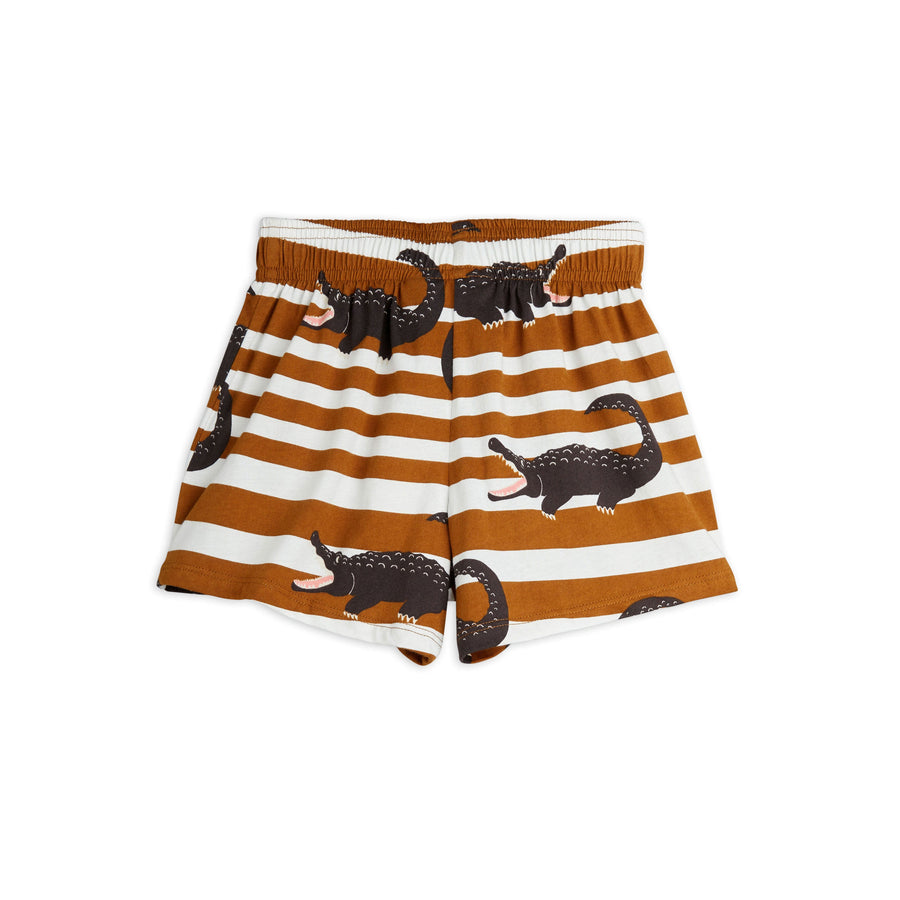 Mini Rodini Shorts Mini Rodini Crocodiles Aop Shorts - Brown