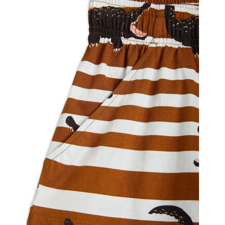 Mini Rodini Shorts Mini Rodini Crocodiles Aop Shorts - Brown