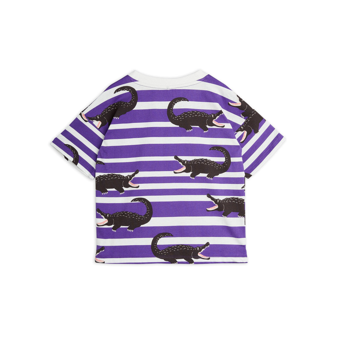 Mini Rodini tees Mini Rodini Crocodiles Aop Short Sleeve Tee - Purple