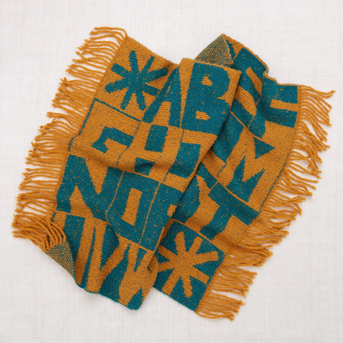Misha and Puff accessories OS Misha and Puff Alphabet Boucle Blanket - Marigold