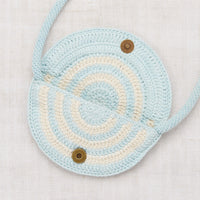 Misha and Puff accessories OS Misha and Puff Steel Blue Crochet Half Moon Bag