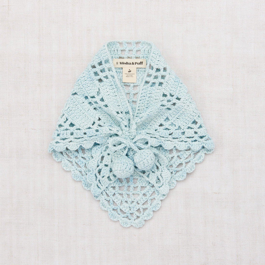 Misha and Puff accessories OS Misha and Puff Steel Blue Crochet Kerchief