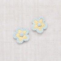 Misha and Puff accessories OS Misha and Puff Steel Blue Medium Flower Clip Set