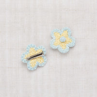 Misha and Puff accessories OS Misha and Puff Steel Blue Medium Flower Clip Set