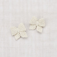 Misha and Puff accessories OS Misha and Puff Winter Cream Baby Puff Bow Set