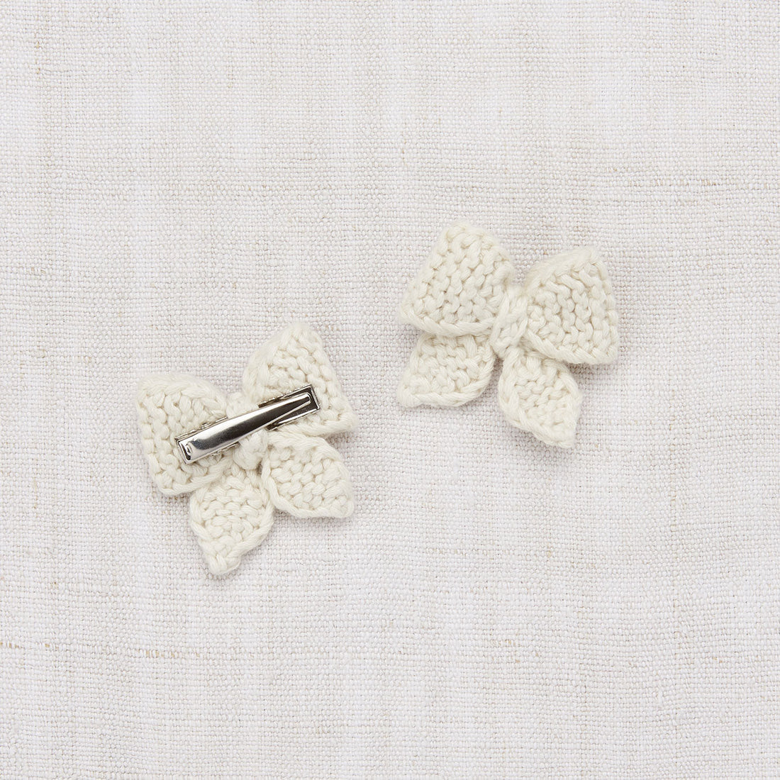 Misha and Puff accessories OS Misha and Puff Winter Cream Baby Puff Bow Set