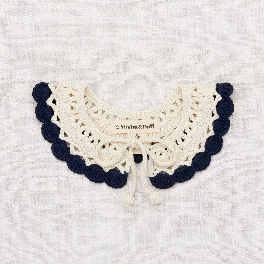 Misha and Puff accessories OS Misha and Puff Winter Cream Crochet Scallop Skating Collar