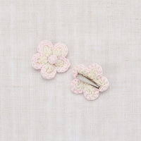 Misha and Puff accessories OS Misha and Puff Winter Cream Medium Flower Clip Set