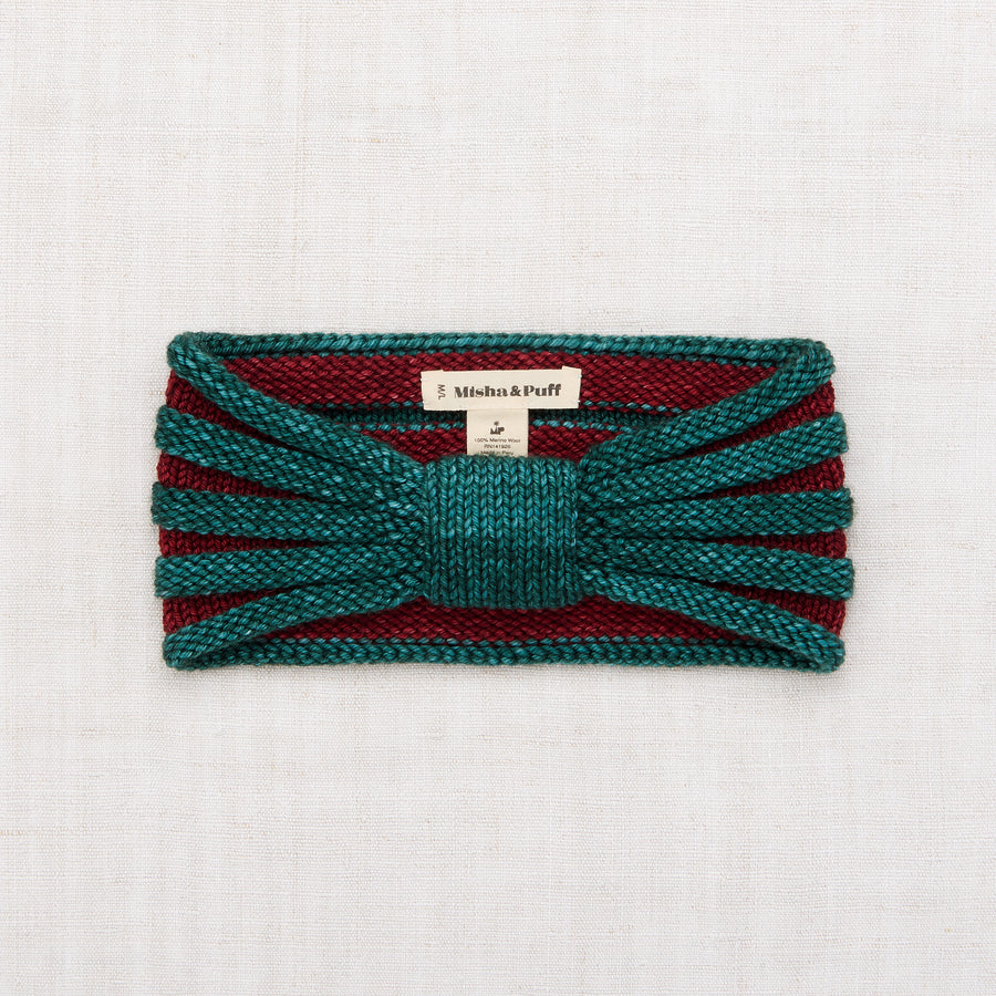 Misha and Puff Accordion Pleat Headband - Peacock