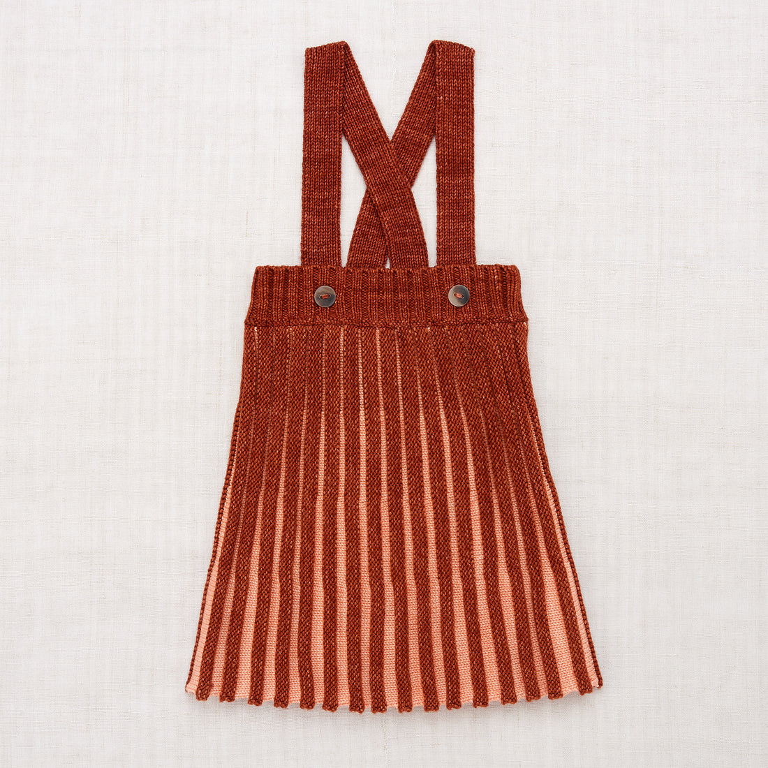 Misha and Puff Accordion Pleat Pinafore - Henna