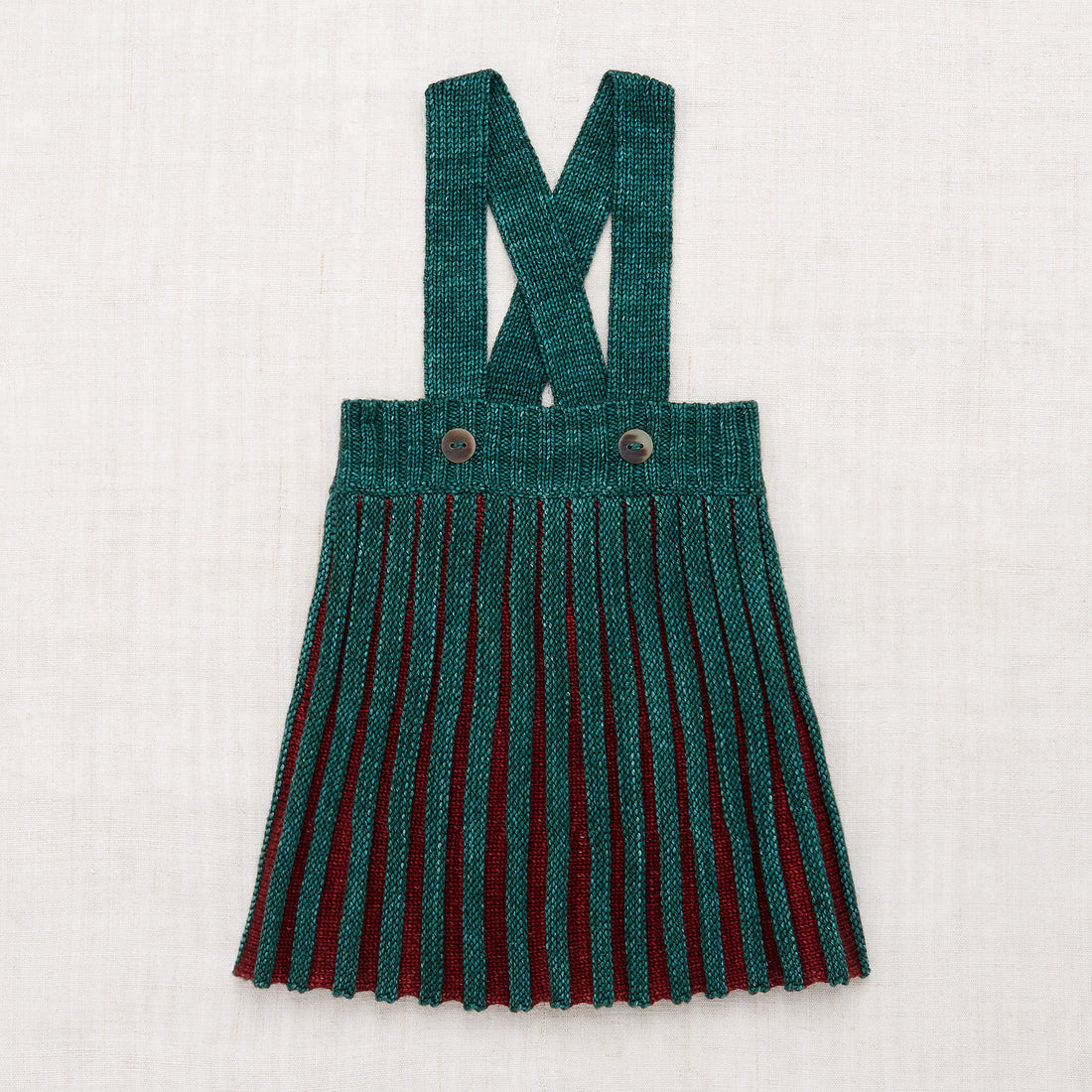 Misha and Puff Accordion Pleat Pinafore - Peacock