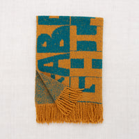 Misha and Puff Alphabet Boucle Blanket - Marigold