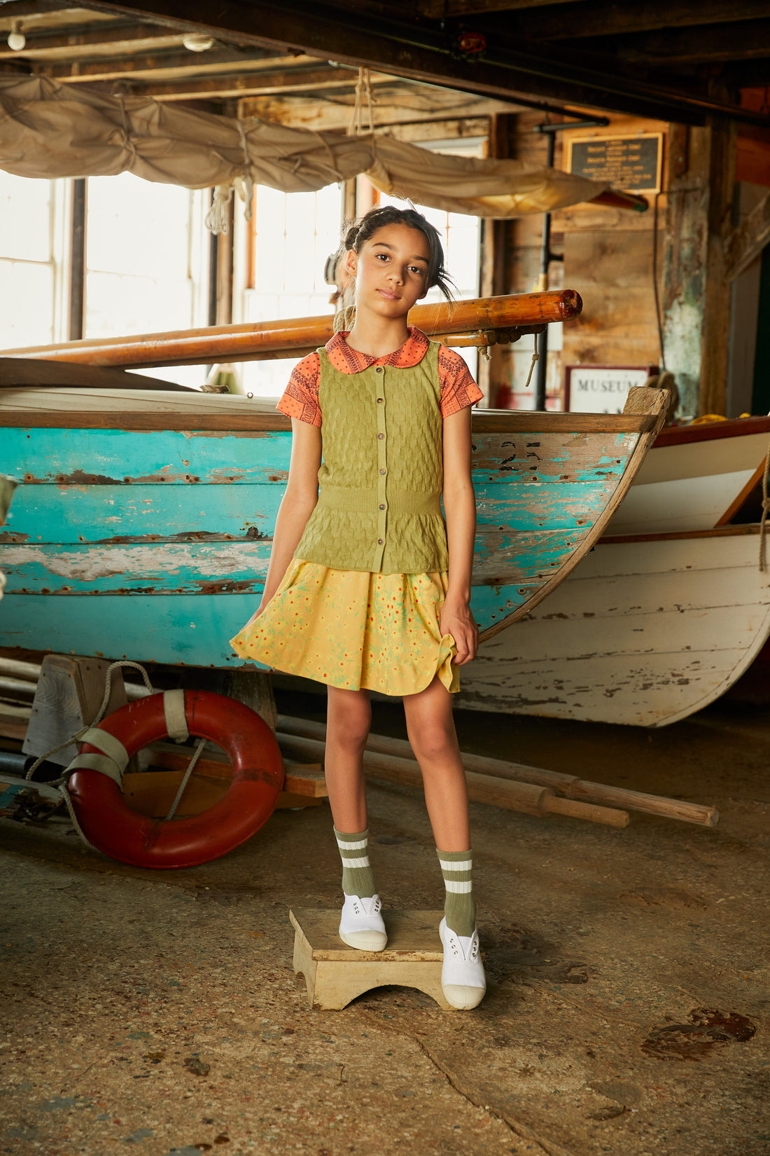 Misha and Puff bottoms Misha and Puff Root Wild Daisy Circle Skirt