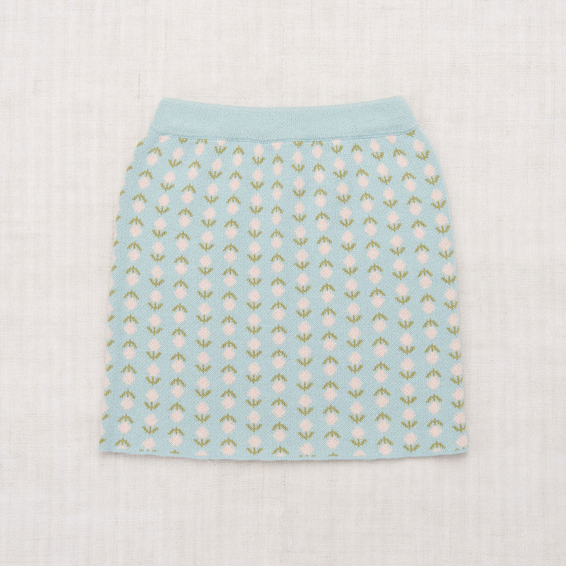 Misha and Puff bottoms Misha and Puff Steel Blue Flower Jacquard Skirt