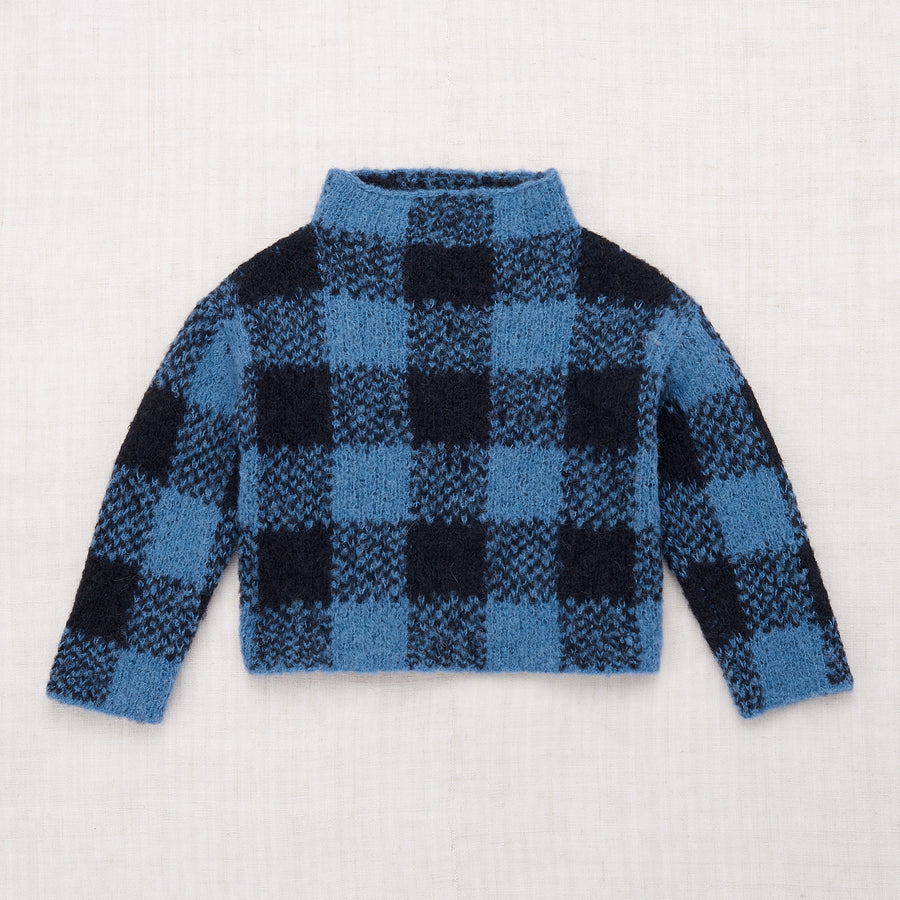 Misha and Puff Boucle Plaid Pullover - Dusk