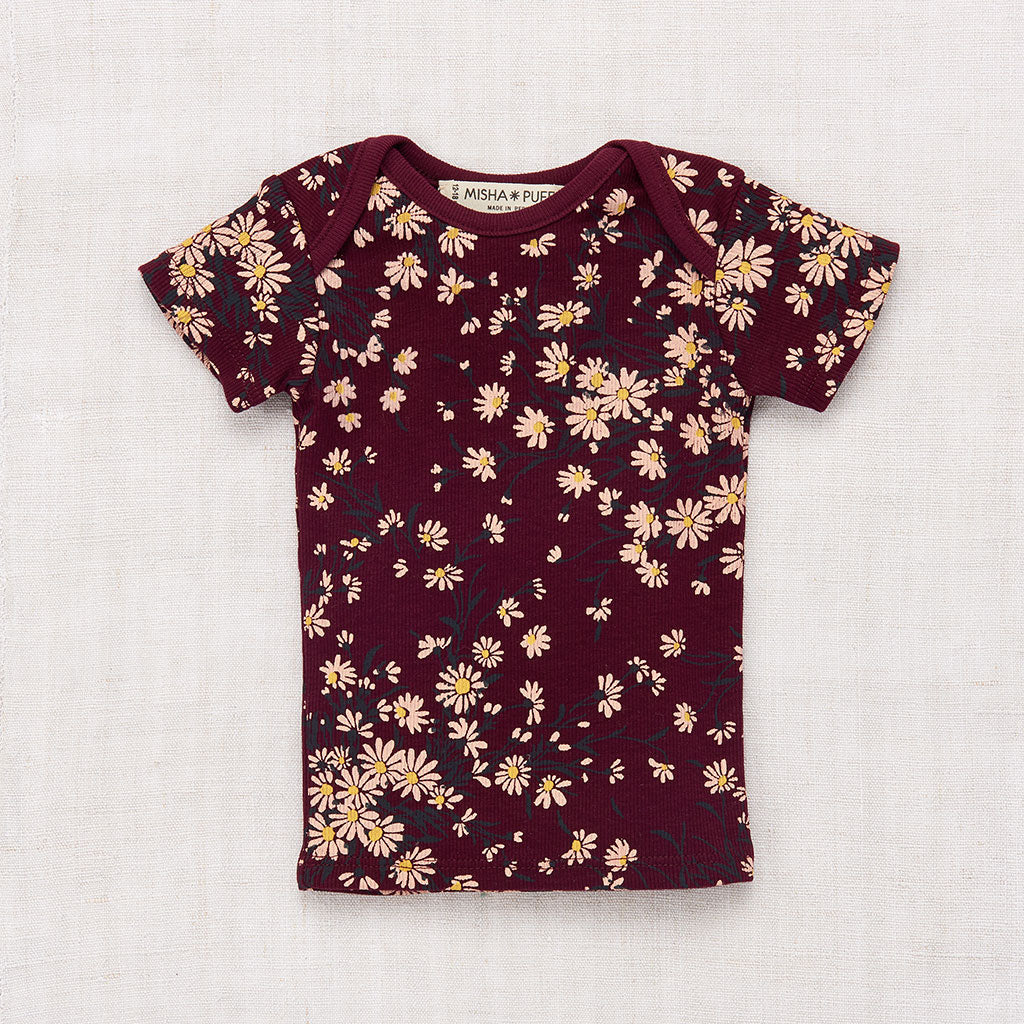 Misha & Puff Burgundy Wild Daisy Slim Tee