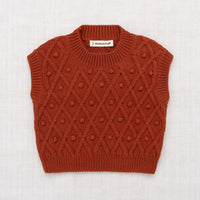 Misha and Puff Diamond Popcorn Vest - Paprika