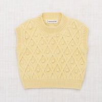 Misha and Puff Diamond Popcorn Vest - Straw