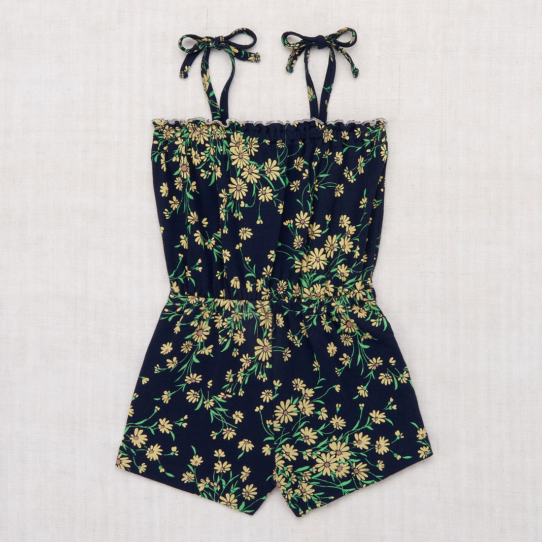 Misha and Puff dresses Misha and Puff Maritime Blue Wild Daisy Tie Ruffle Romper