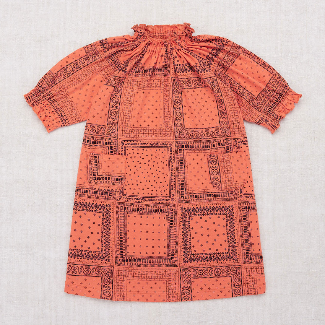 Misha and Puff dresses Misha and Puff Melon Patchwork Bandana Ruffle Dress