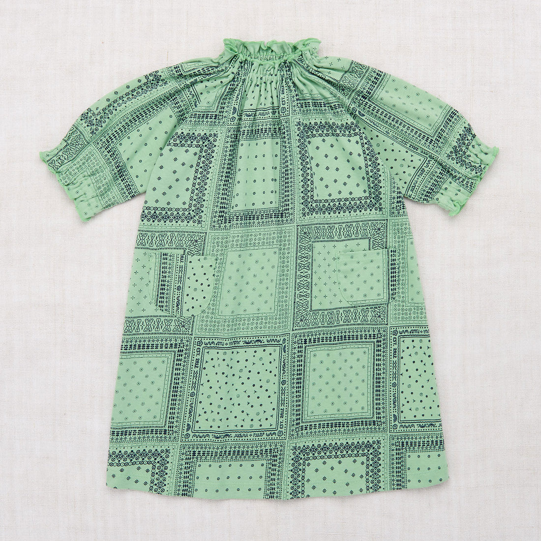 Misha and Puff dresses Misha and Puff Peapod Patchwork Bandana Ruffle Dress