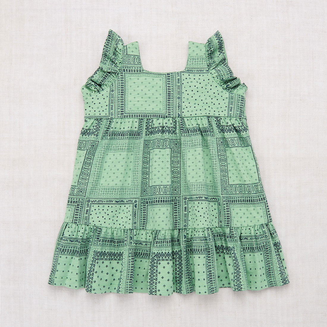 Misha and Puff dresses Misha and Puff Peapod Patchwork Bandana Ruffle Sleeve Dress
