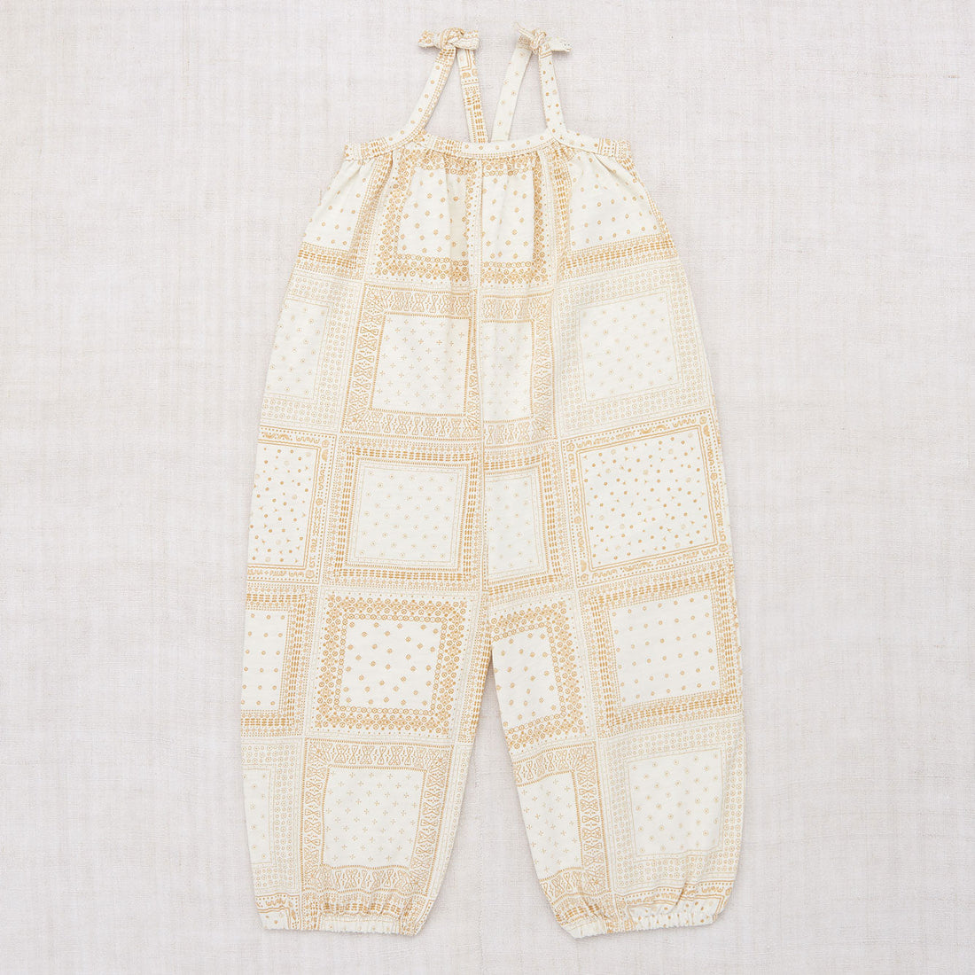 Misha and Puff dresses Misha and Puff Winter Cream Patchwork Bandana Bucket Overalls