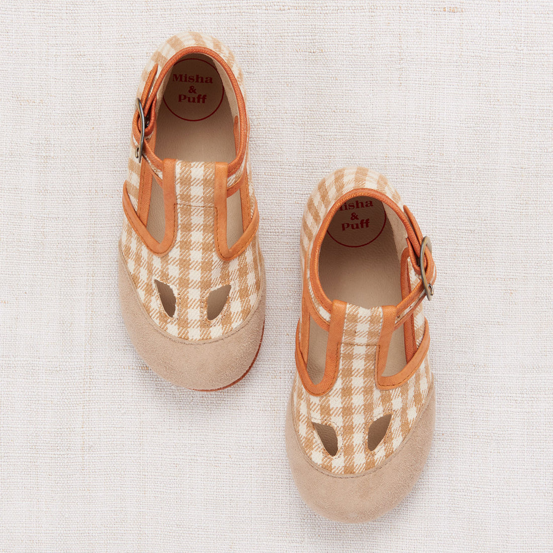 Misha and puff gingham Elmwood T-straps