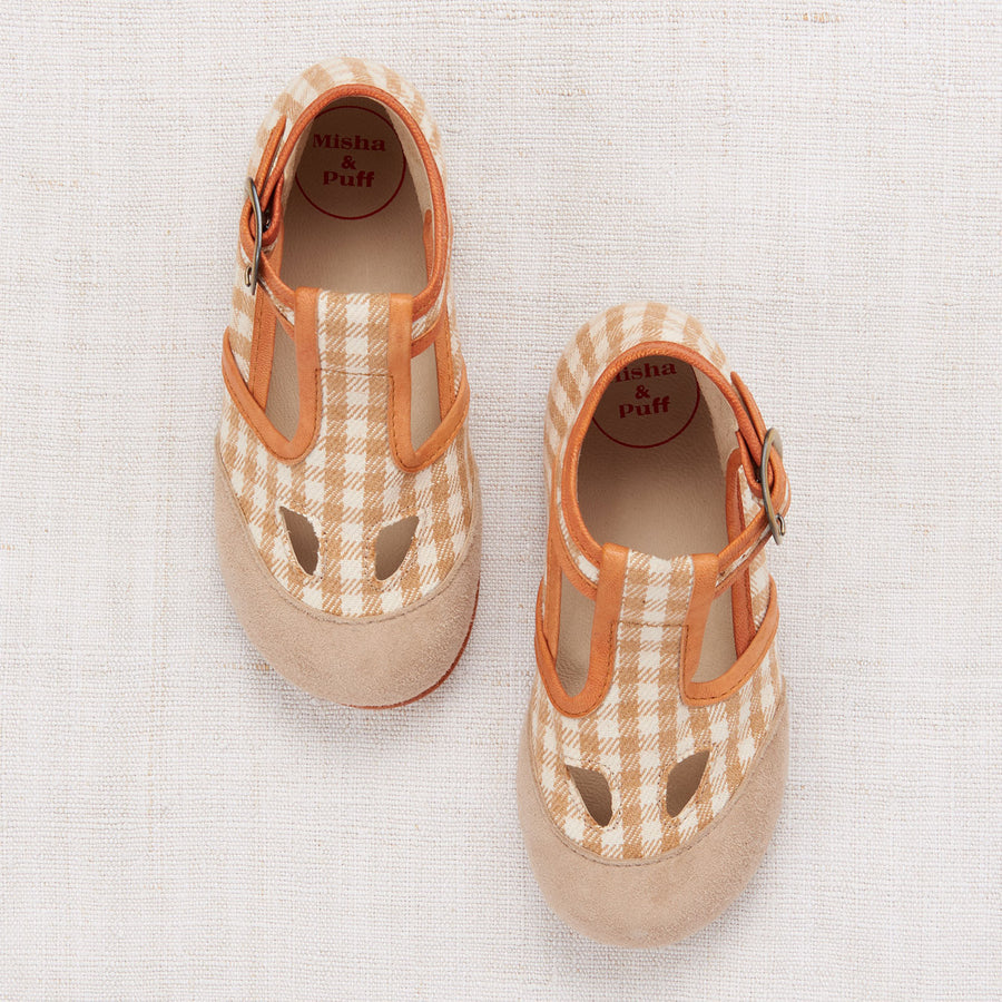 Misha and puff gingham Elmwood T-straps