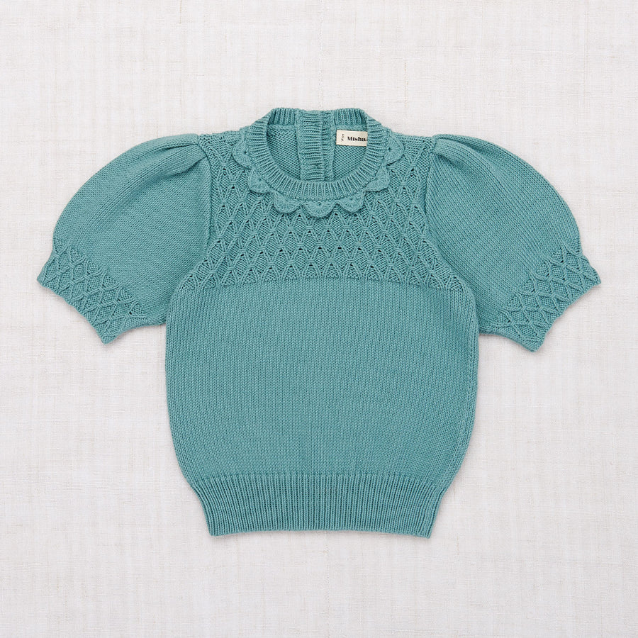 Misha and Puff Dusty Blue Eloise Pullover