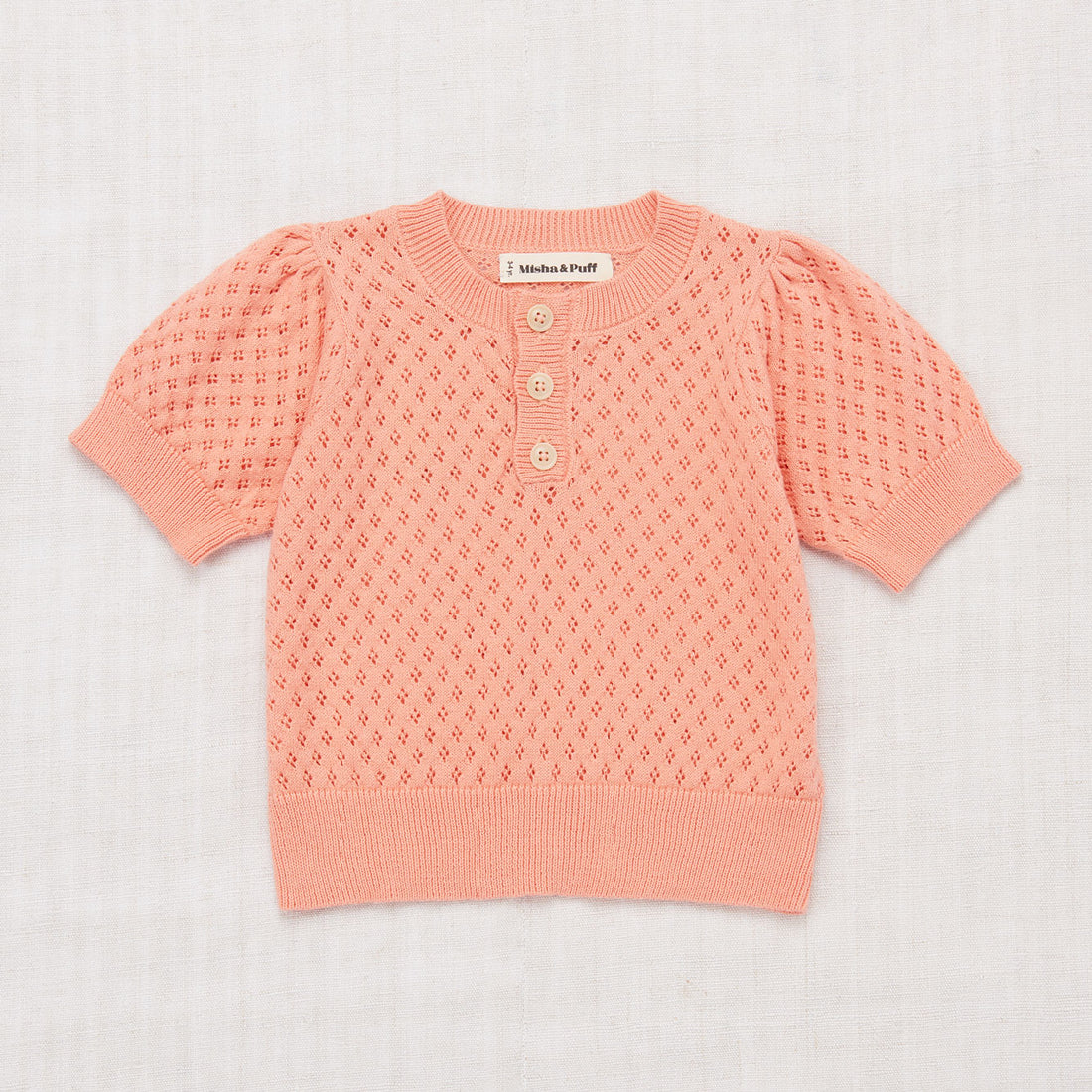 Misha and Puff Coral Eyelet Blouse