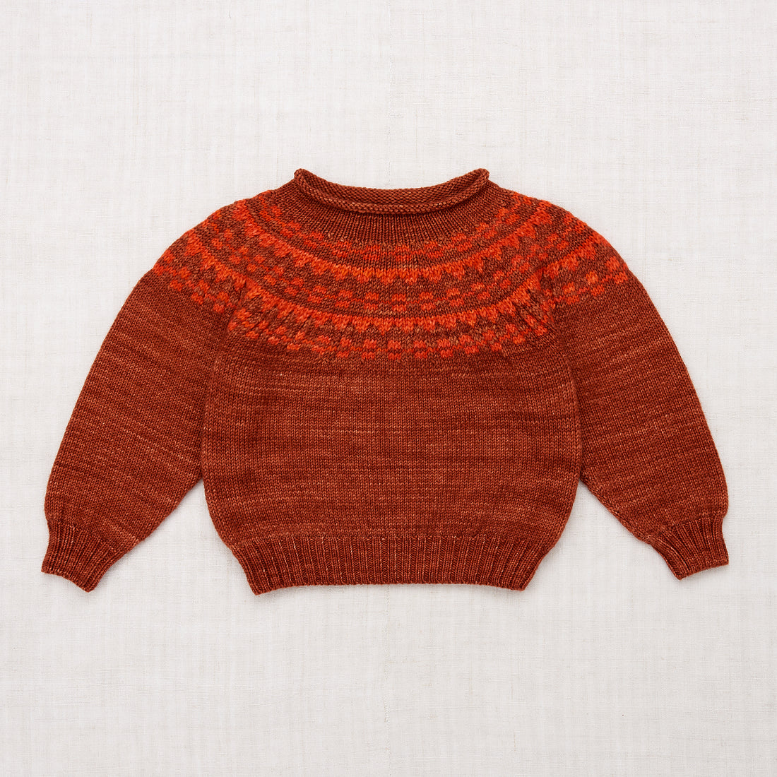 Misha and Puff Fair Isle Sweater - Henna